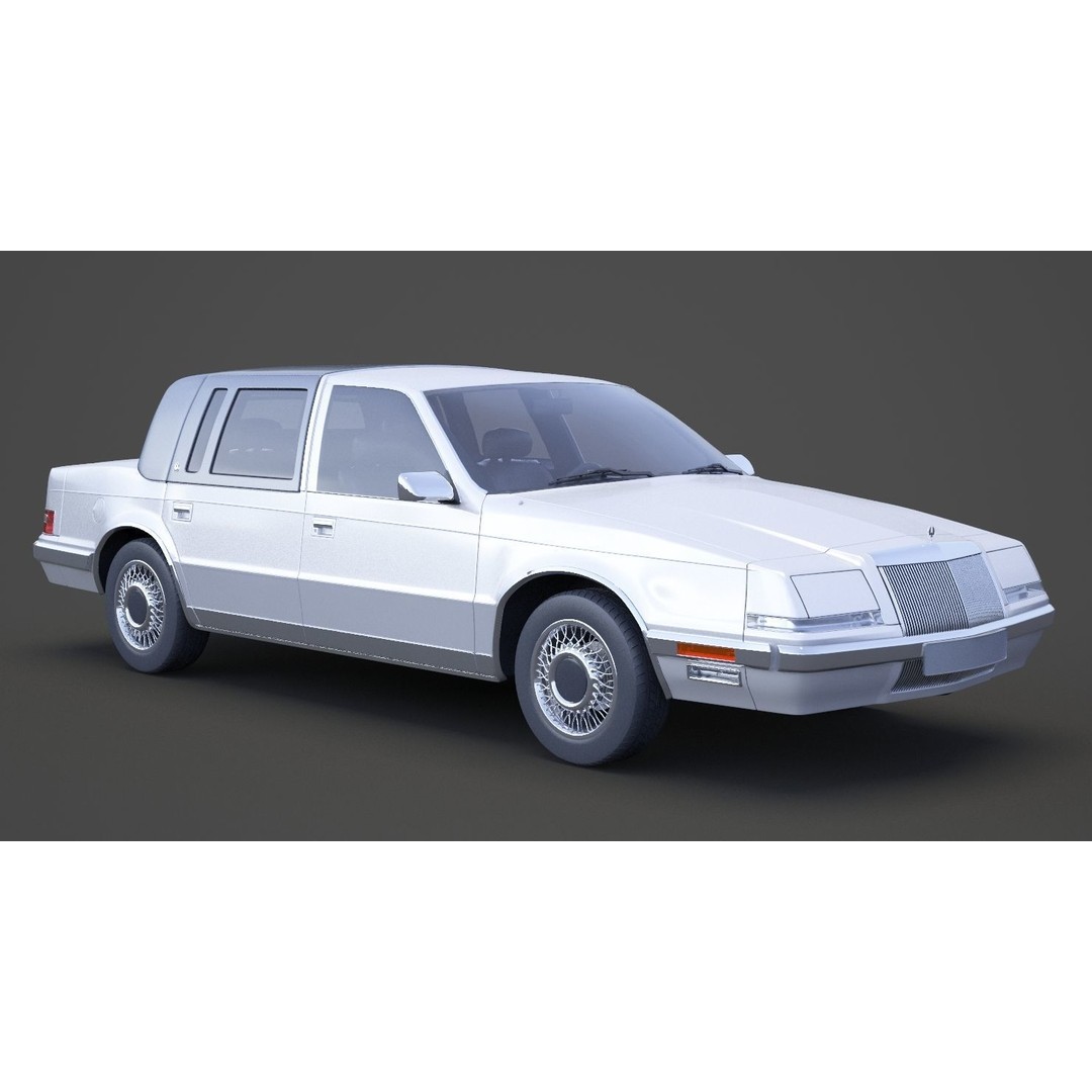 Chrysler Imperial 1989 3D Model – Classic Car, PBR Textures, FBX/OBJ - View 5