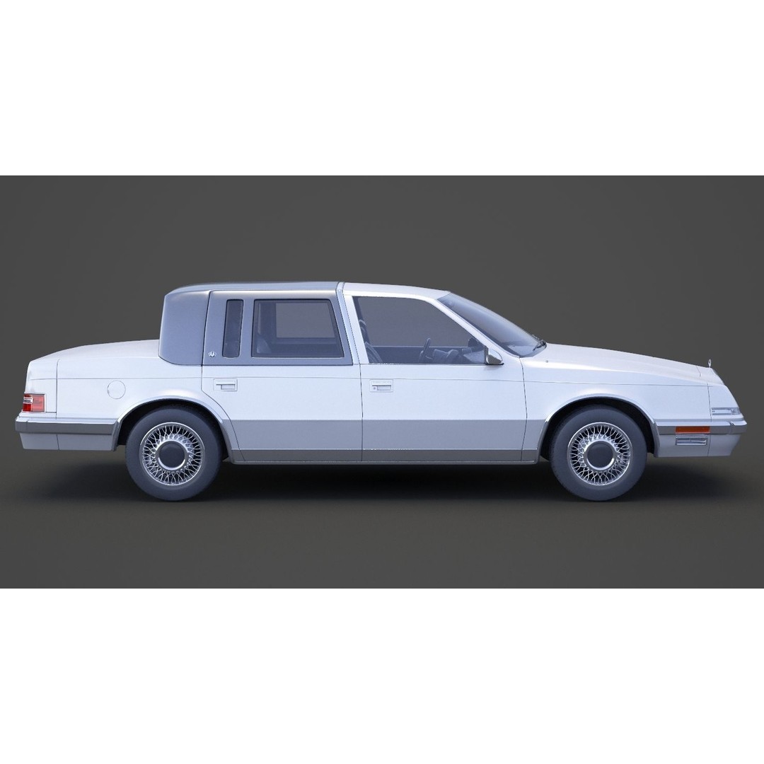 Chrysler Imperial 1989 3D Model – Classic Car, PBR Textures, FBX/OBJ - View 6