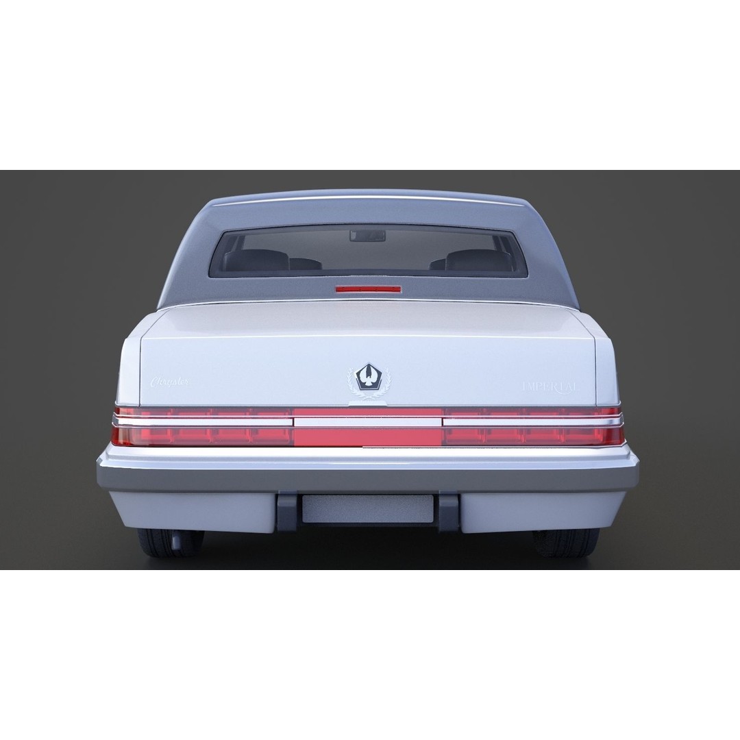 Chrysler Imperial 1989 3D Model – Classic Car, PBR Textures, FBX/OBJ - View 8