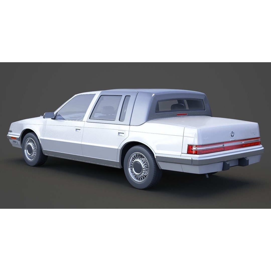 Chrysler Imperial 1989 3D Model – Classic Car, PBR Textures, FBX/OBJ - View 9
