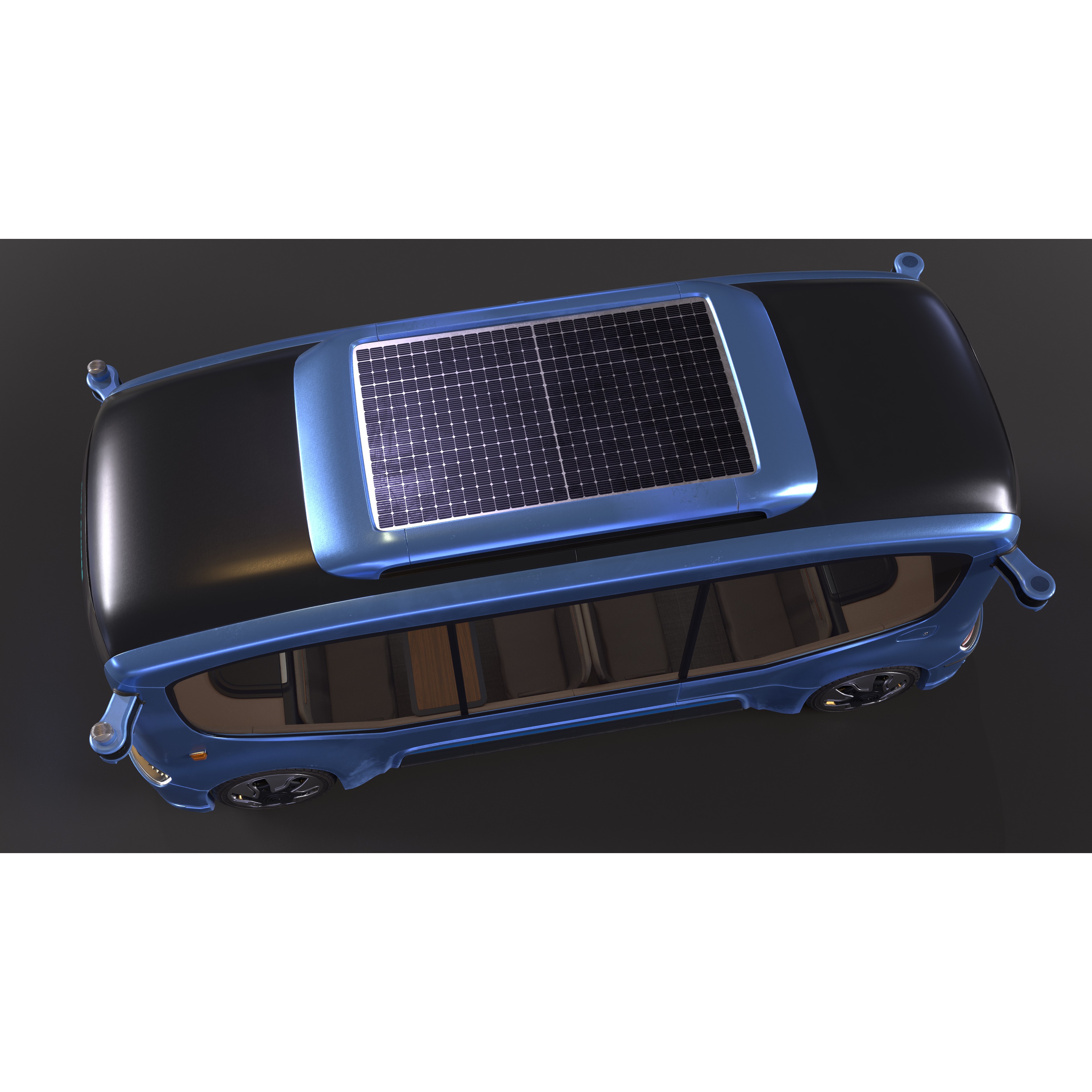 Electric Self-Driving Bus - Game-Ready 3D Model - View 11