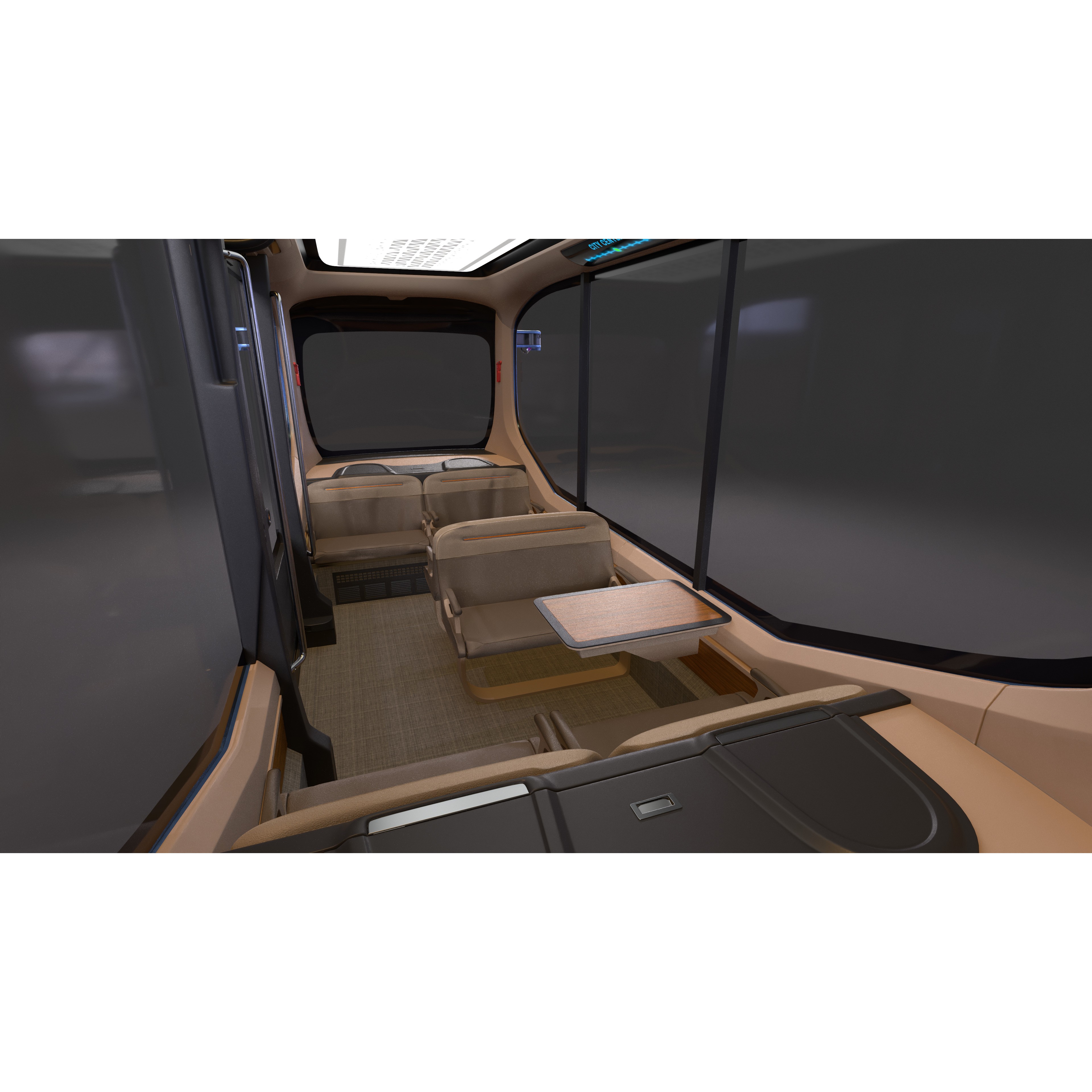 Electric Self-Driving Bus - Game-Ready 3D Model - View 13