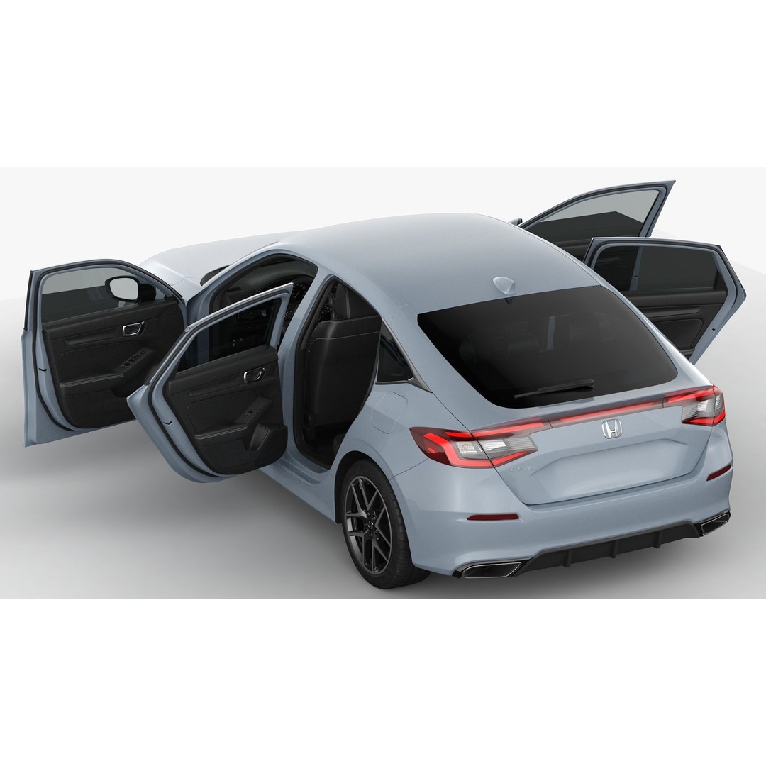 Honda Civic Hatchback 2022 3D Model – High Poly Game Asset, FBX, OBJ - View 14