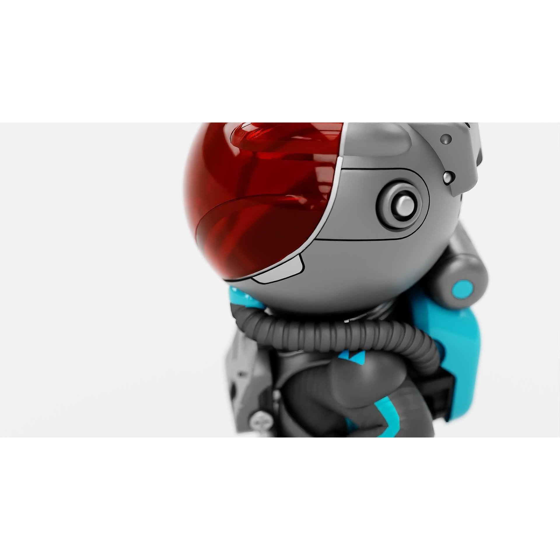 Toon Astronaut S-590 - Rigged Game-Ready 3D Model - View 19