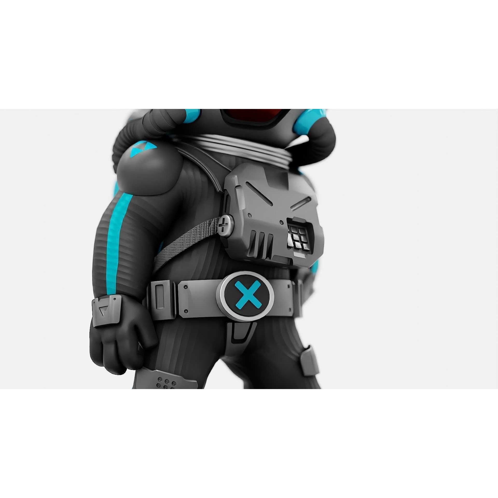 Toon Astronaut S-590 - Rigged Game-Ready 3D Model - View 22