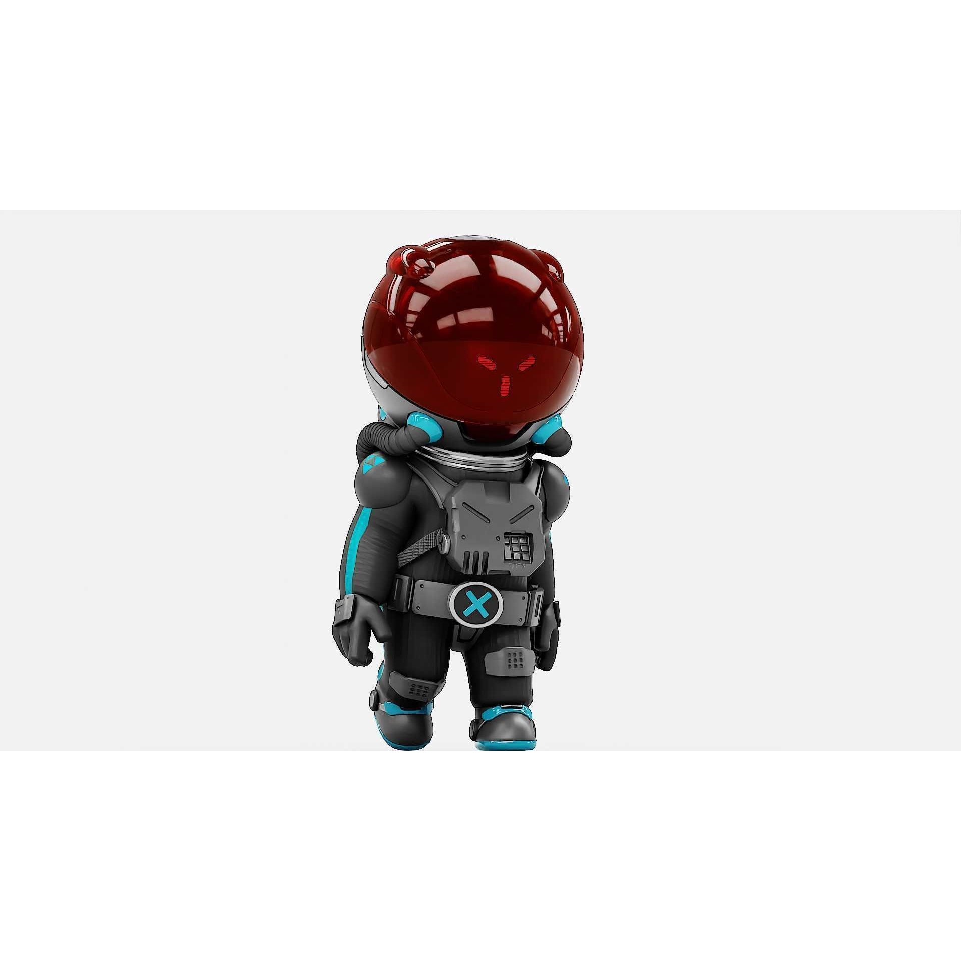 Toon Astronaut S-590 - Rigged Game-Ready 3D Model - View 28