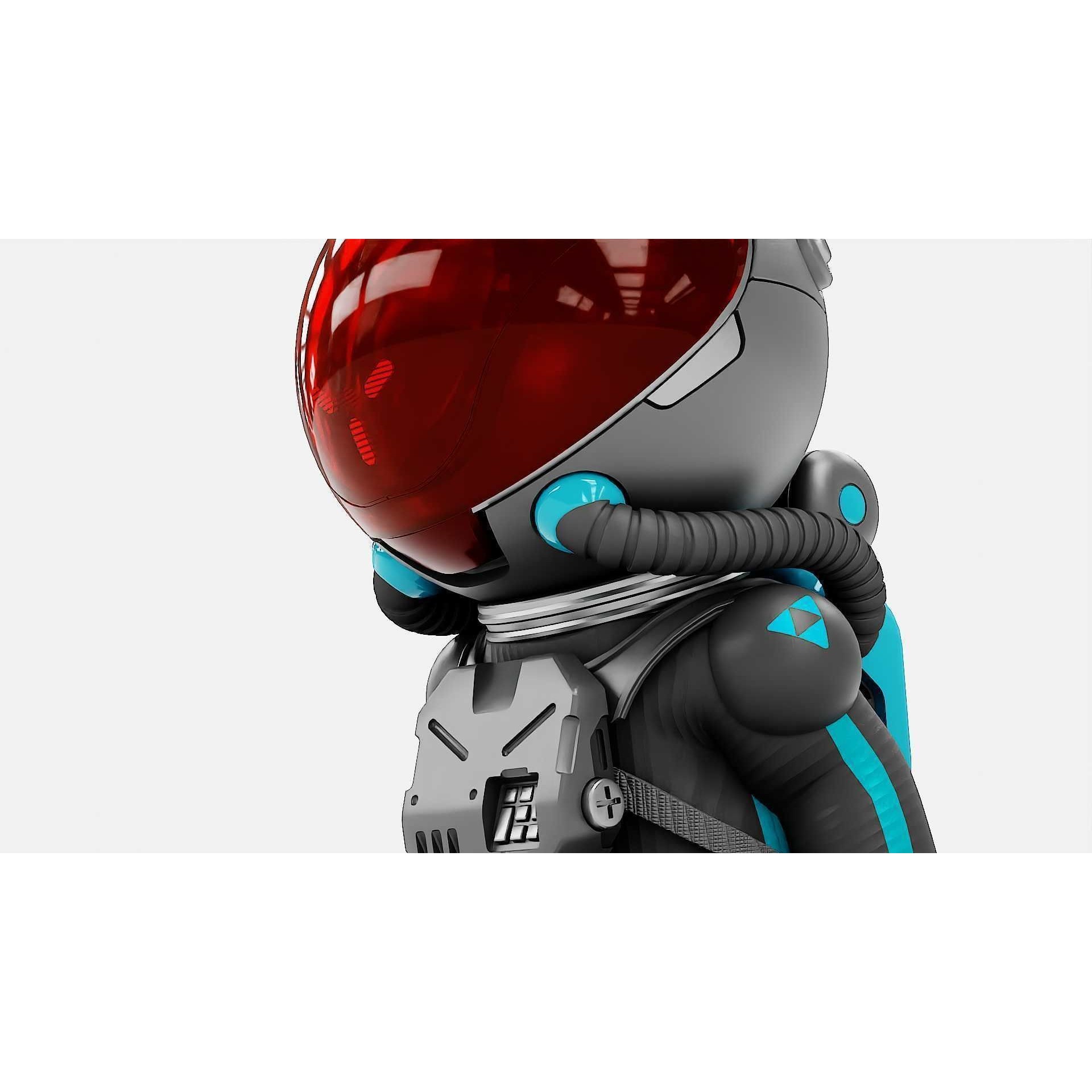 Toon Astronaut S-590 - Rigged Game-Ready 3D Model - View 29