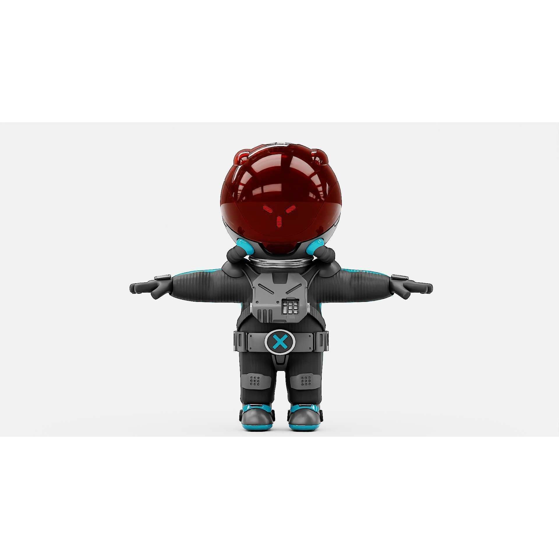 Toon Astronaut S-590 - Rigged Game-Ready 3D Model - View 31