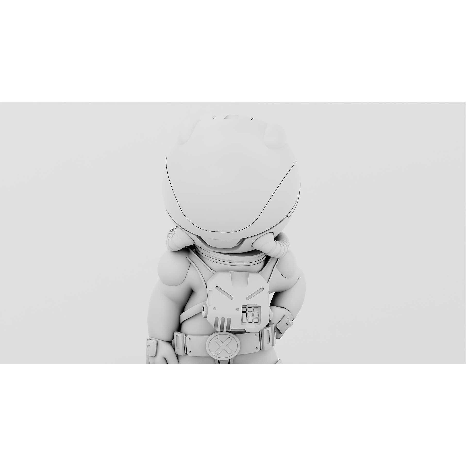 Toon Astronaut S-590 - Rigged Game-Ready 3D Model - View 36