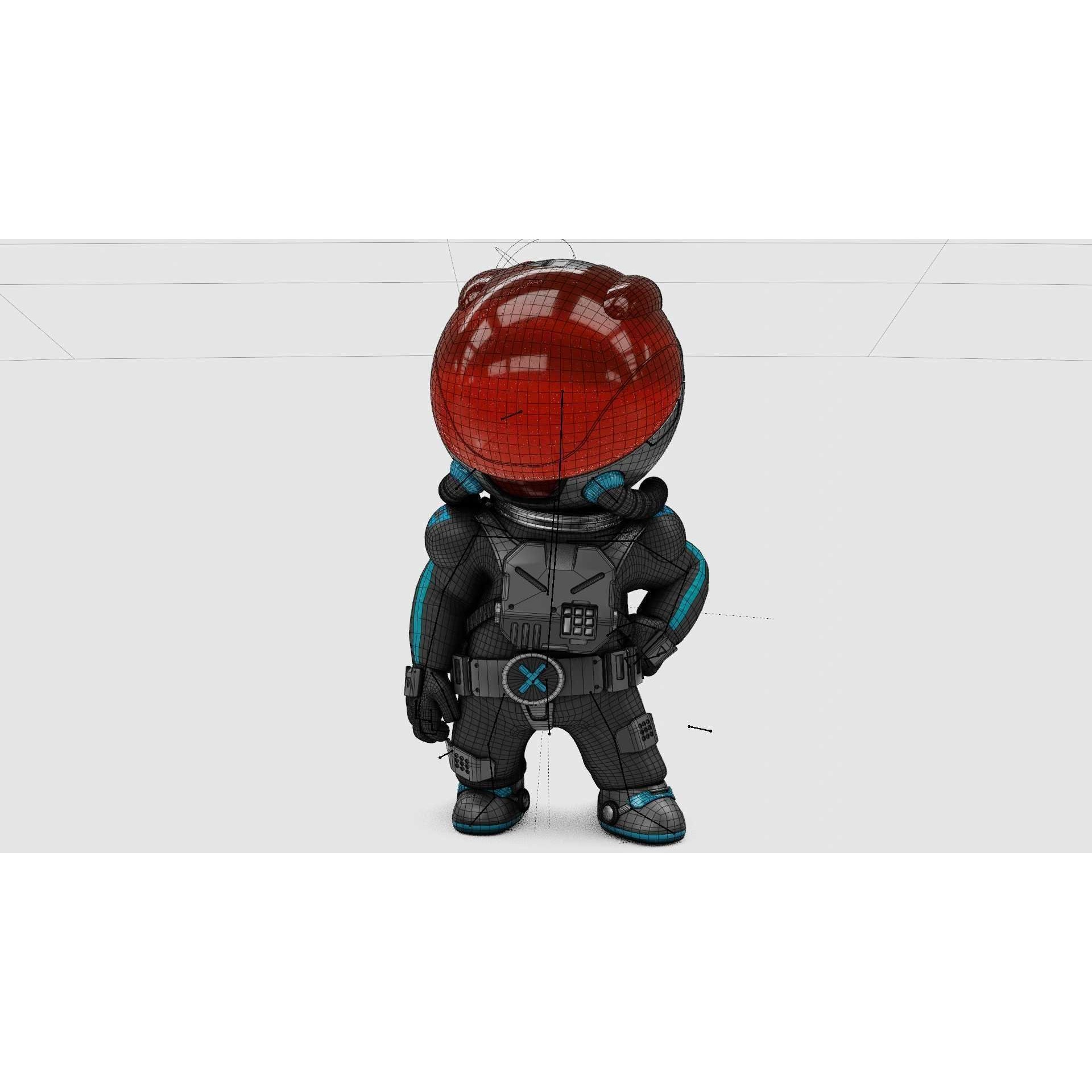 Toon Astronaut S-590 - Rigged Game-Ready 3D Model - View 38