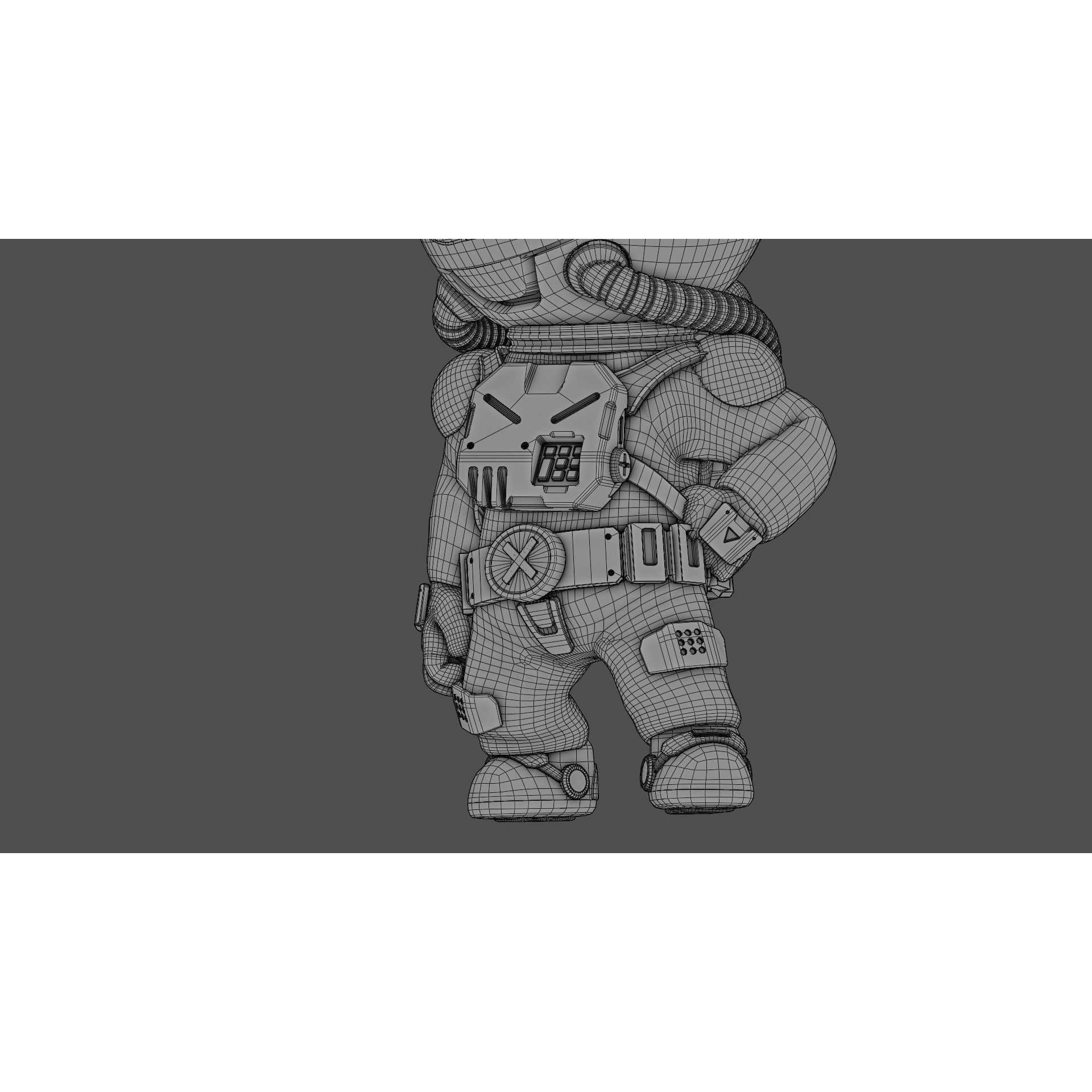 Toon Astronaut S-590 - Rigged Game-Ready 3D Model - View 41