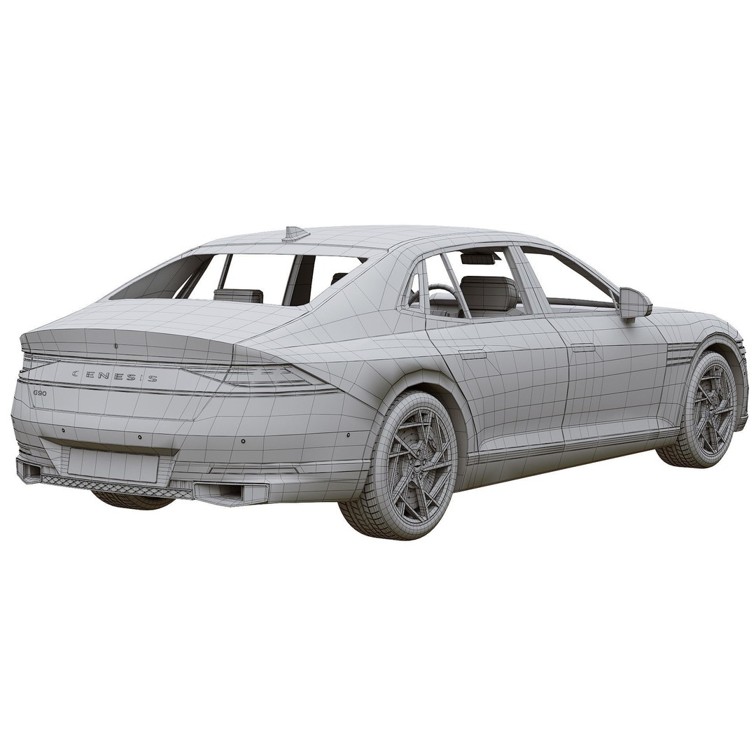 Genesis G90 2023 3D Model – Luxury Sedan with PBR Textures, FBX - View 10