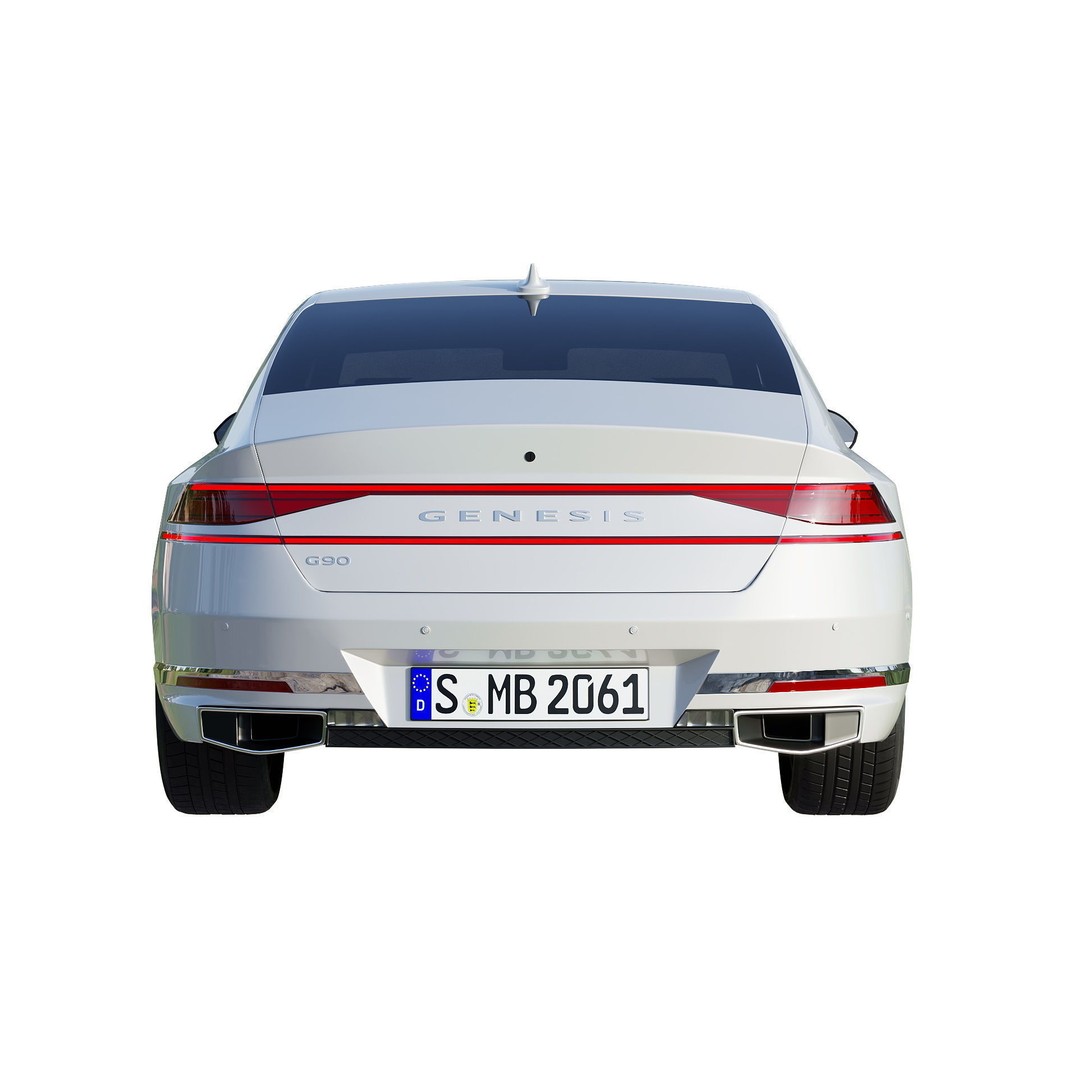 Genesis G90 2023 3D Model – Luxury Sedan with PBR Textures, FBX - View 6