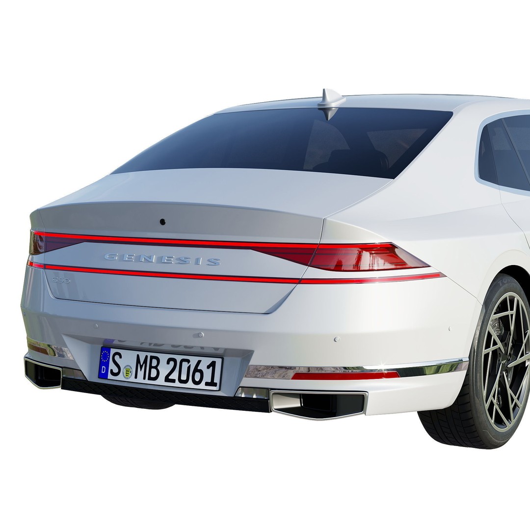 Genesis G90 2023 3D Model – Luxury Sedan with PBR Textures, FBX - View 8