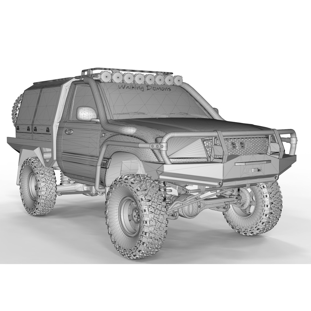 Toyota Land Cruiser S100 3D Model – High Poly Game Asset, FBX, OBJ, Blender - View 11