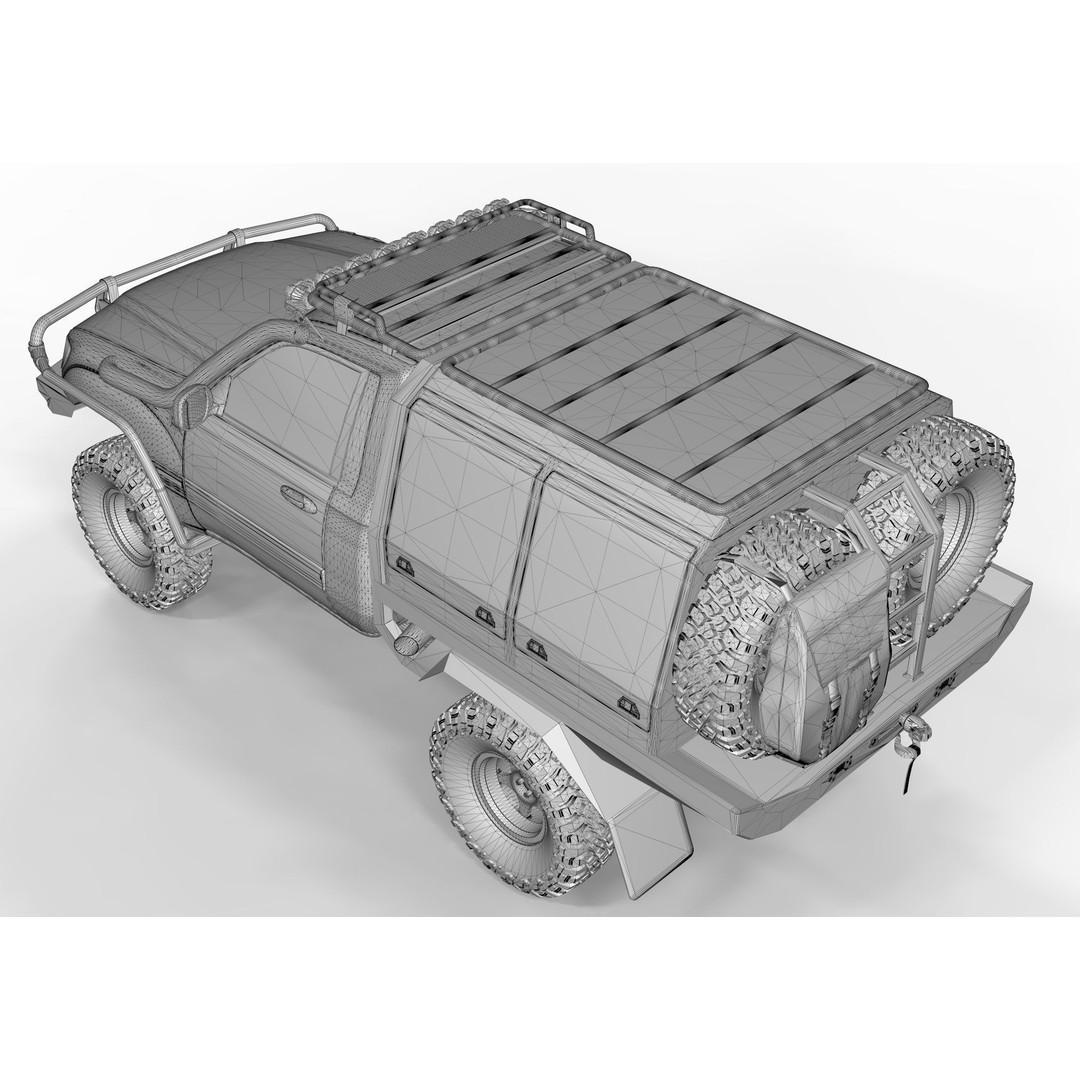 Toyota Land Cruiser S100 3D Model – High Poly Game Asset, FBX, OBJ, Blender - View 12