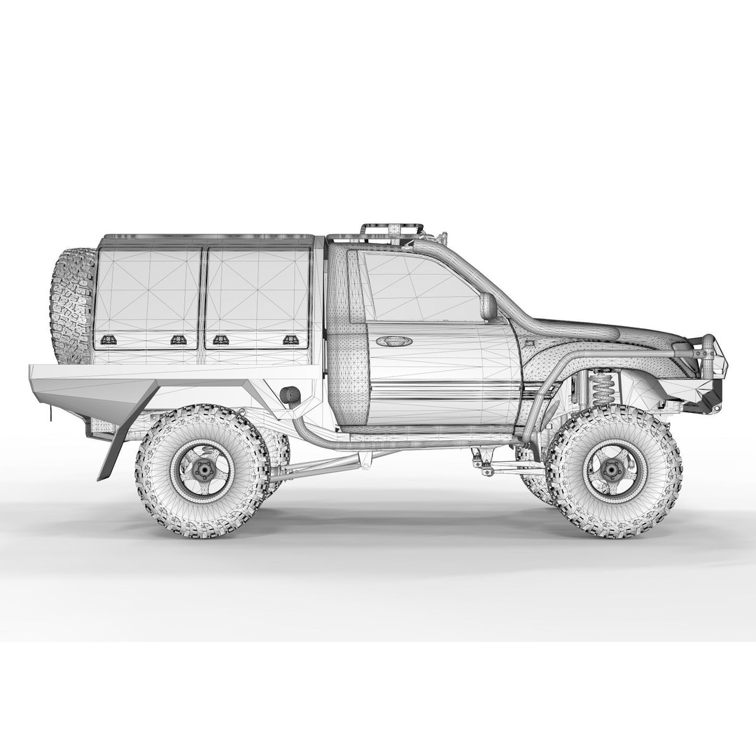 Toyota Land Cruiser S100 3D Model – High Poly Game Asset, FBX, OBJ, Blender - View 16