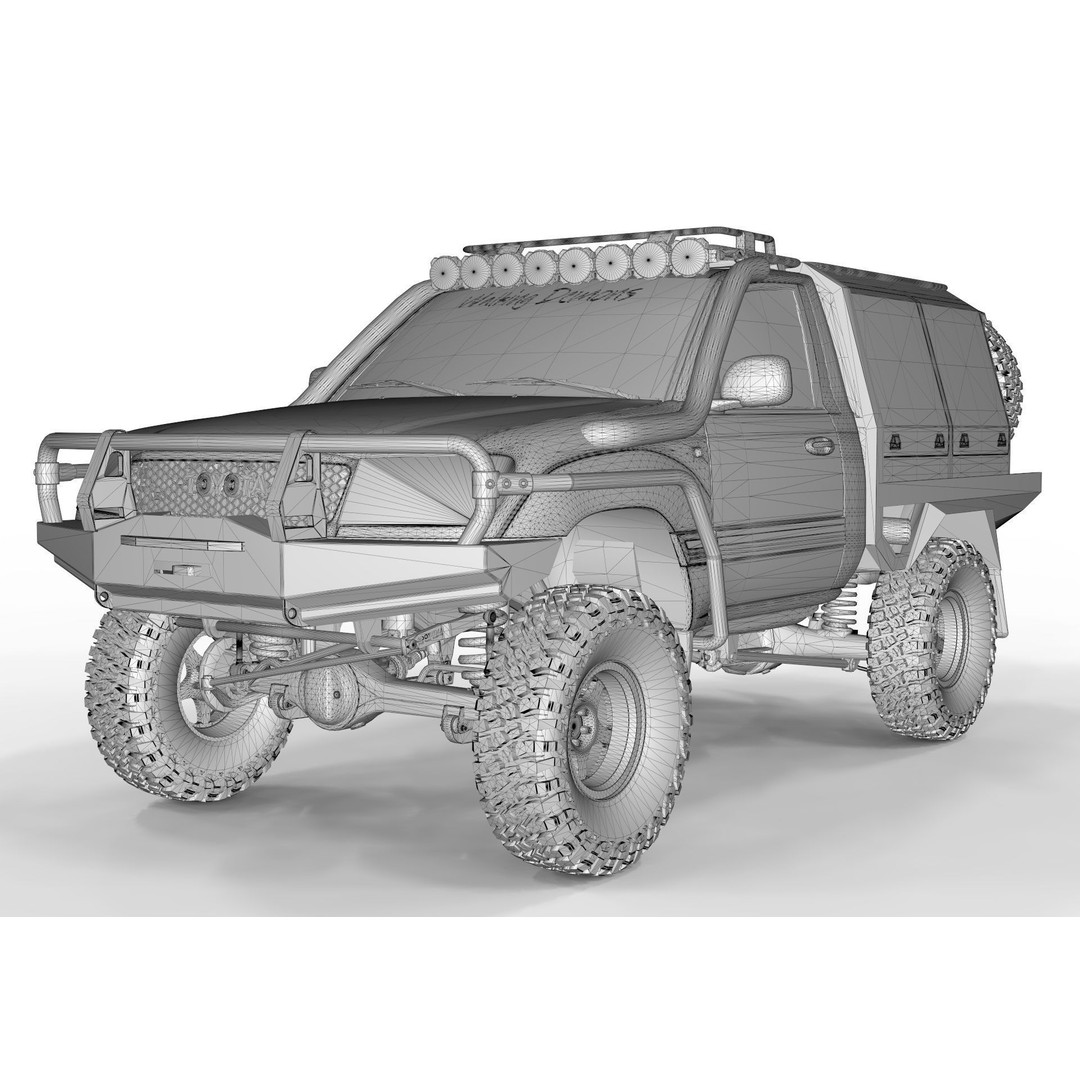 Toyota Land Cruiser S100 3D Model – High Poly Game Asset, FBX, OBJ, Blender - View 17