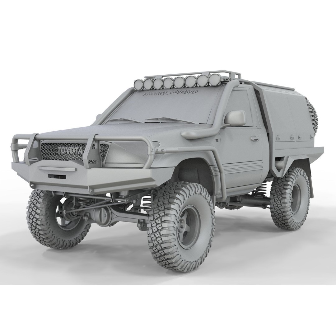 Toyota Land Cruiser S100 3D Model – High Poly Game Asset, FBX, OBJ, Blender - View 18