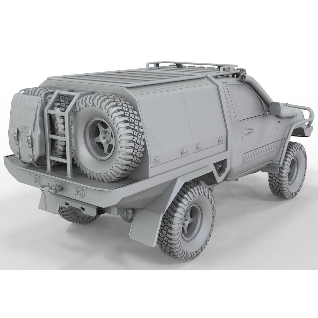 Toyota Land Cruiser S100 3D Model – High Poly Game Asset, FBX, OBJ, Blender - View 19