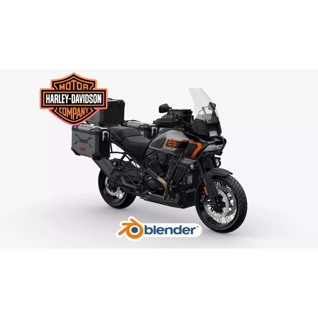 2026 Harley Davidson Pan America 1250 Limited 3D Model – Low Poly Rigged Adventure Bike - View 2