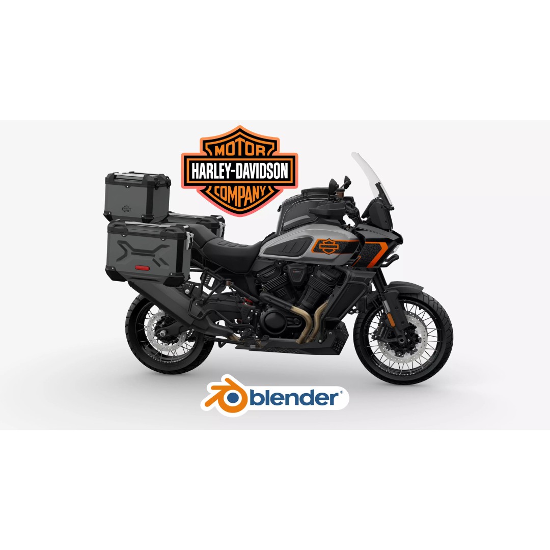 2026 Harley Davidson Pan America 1250 Limited 3D Model – Low Poly Rigged Adventure Bike - View 6