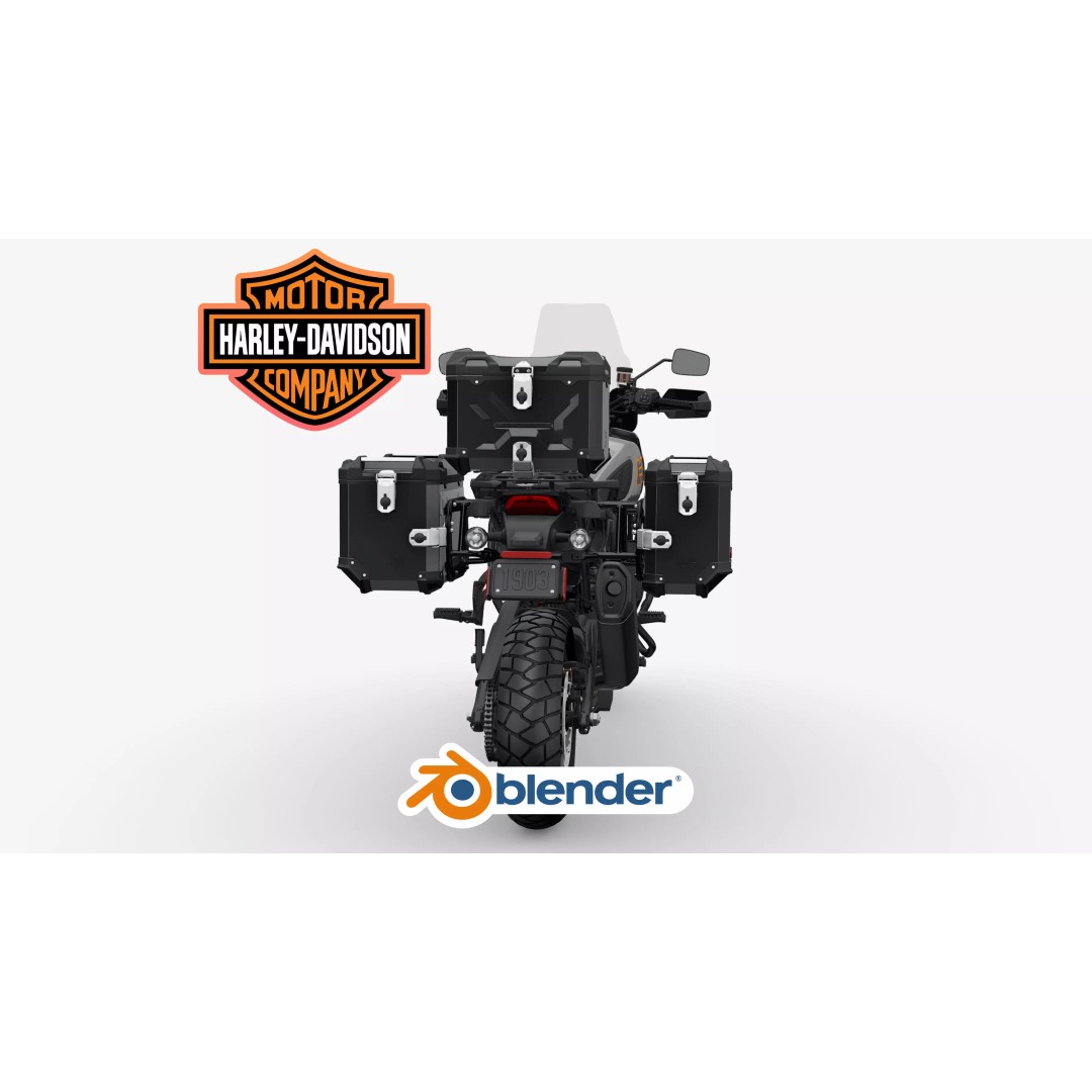 2026 Harley Davidson Pan America 1250 Limited 3D Model – Low Poly Rigged Adventure Bike - View 7