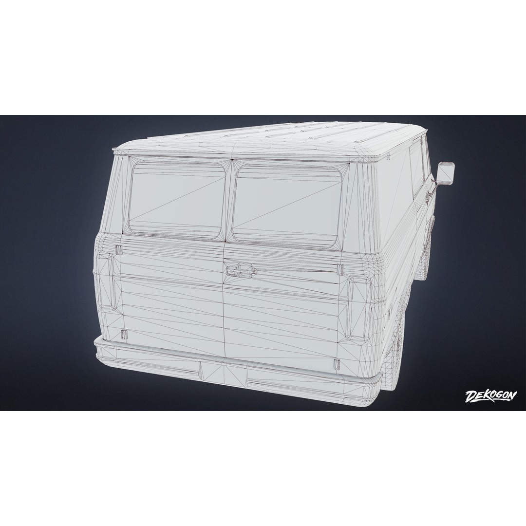 Car 3D Model – Low Poly Game Asset, FBX with PBR Textures - View 10