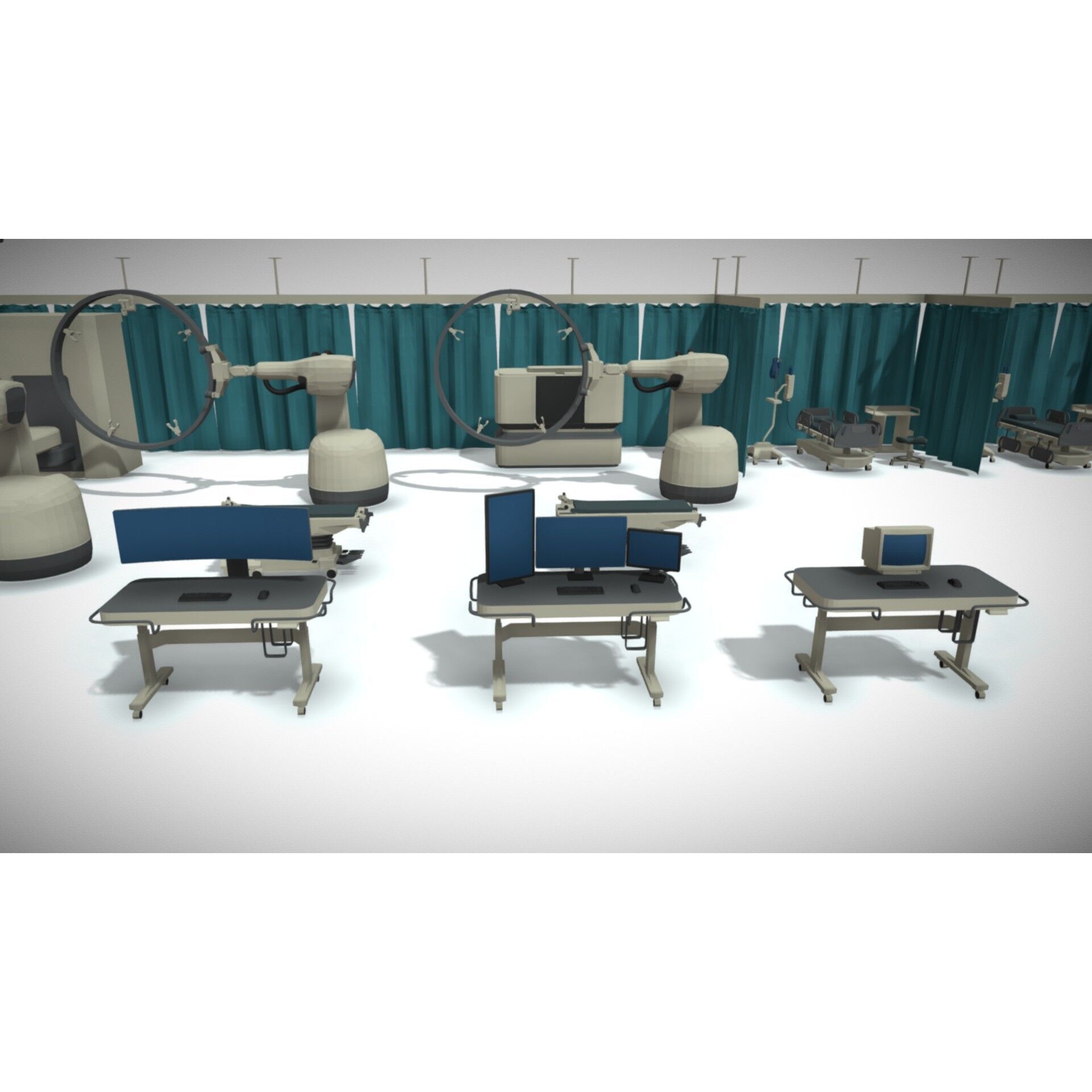 Low Medical Equipments - Low-Poly Game-Ready 3D Model - View 5