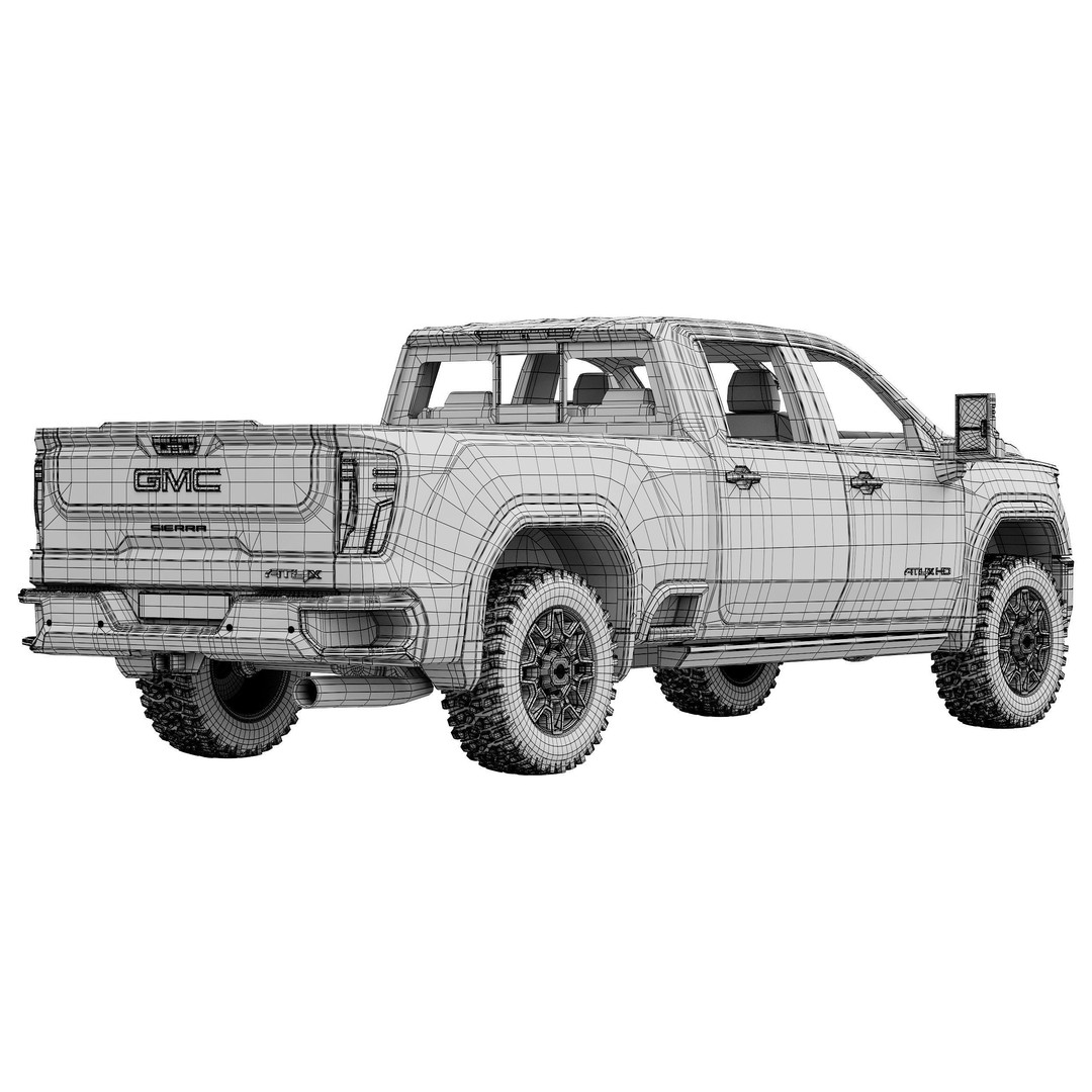 GMC Sierra HD AT4X 2025 3D Model – High Poly Offroad SUV, FBX - View 18