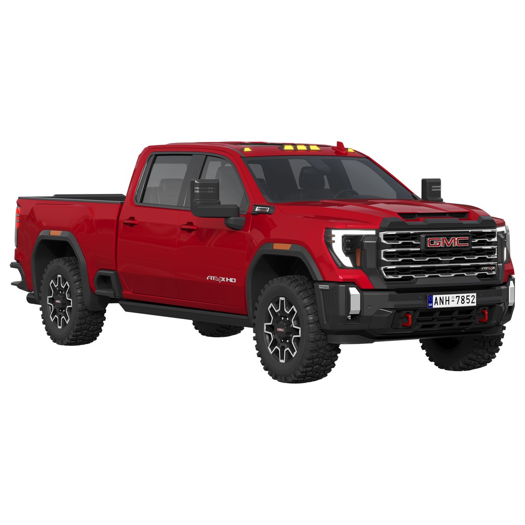 GMC Sierra HD AT4X 2025 3D Model – High Poly Offroad SUV, FBX - View 3