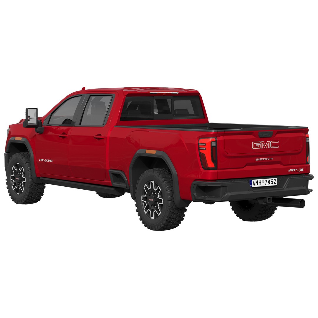 GMC Sierra HD AT4X 2025 3D Model – High Poly Offroad SUV, FBX - View 4