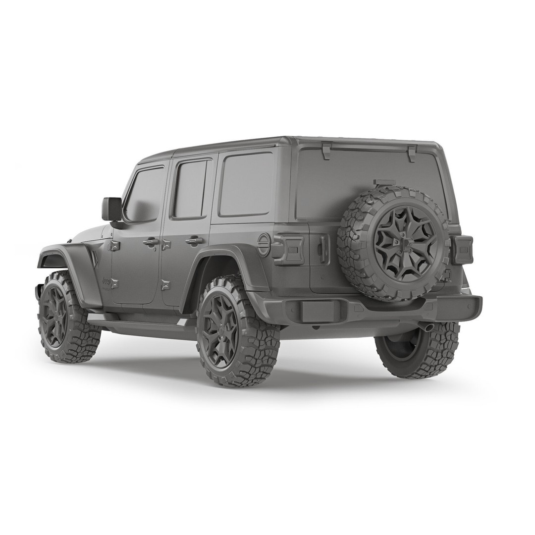 Jeep Wrangler 2018 3D Model – Detailed SUV, FBX & OBJ Formats