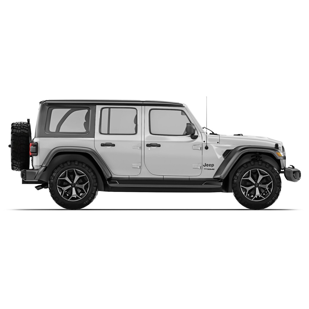 Jeep Wrangler 2018 3D Model – Detailed SUV, FBX & OBJ Formats - View 11