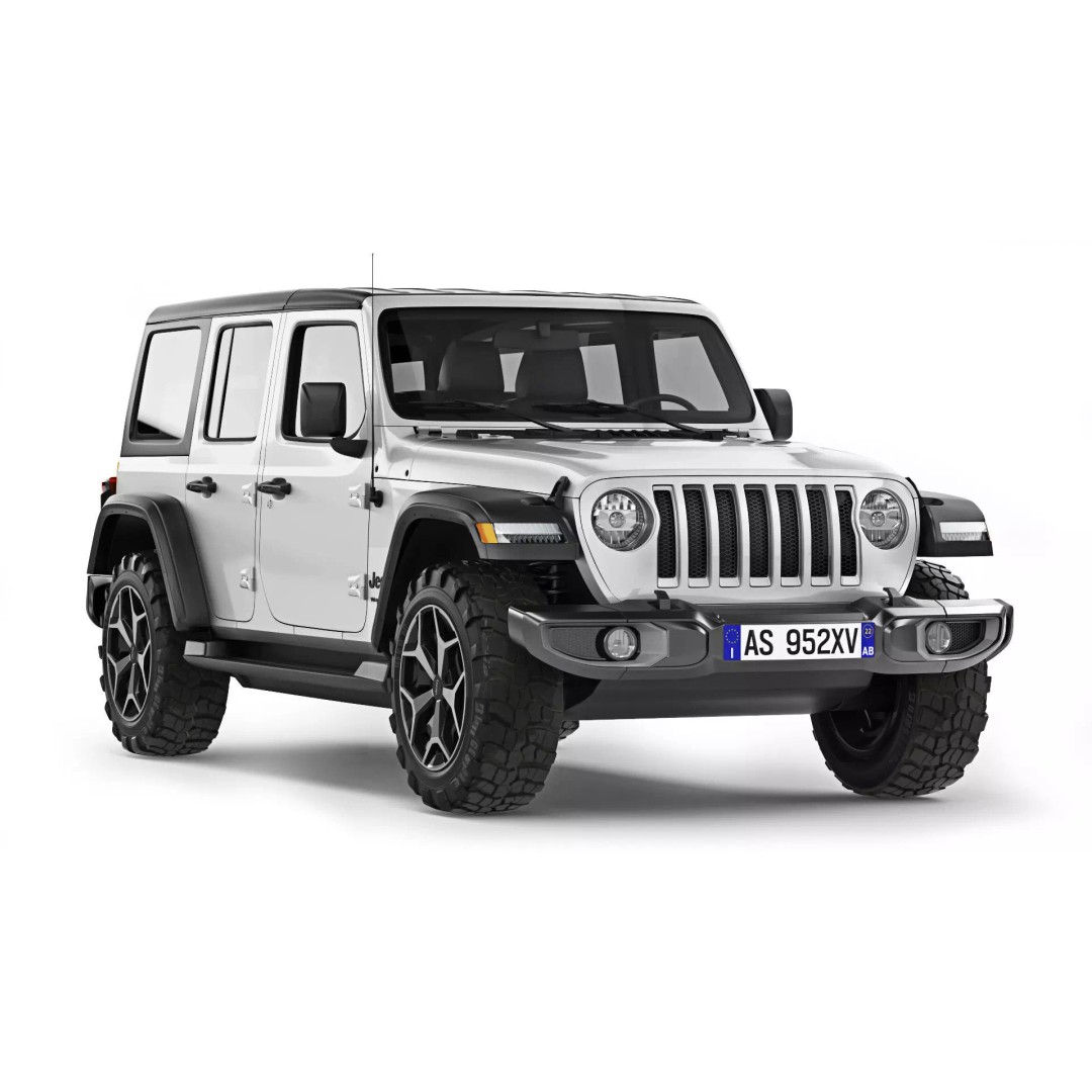 Jeep Wrangler 2018 3D Model – Detailed SUV, FBX & OBJ Formats - View 2