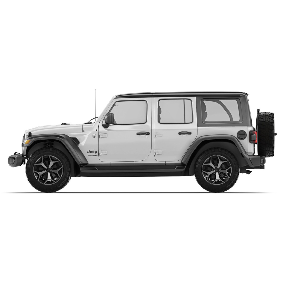 Jeep Wrangler 2018 3D Model – Detailed SUV, FBX & OBJ Formats - View 6