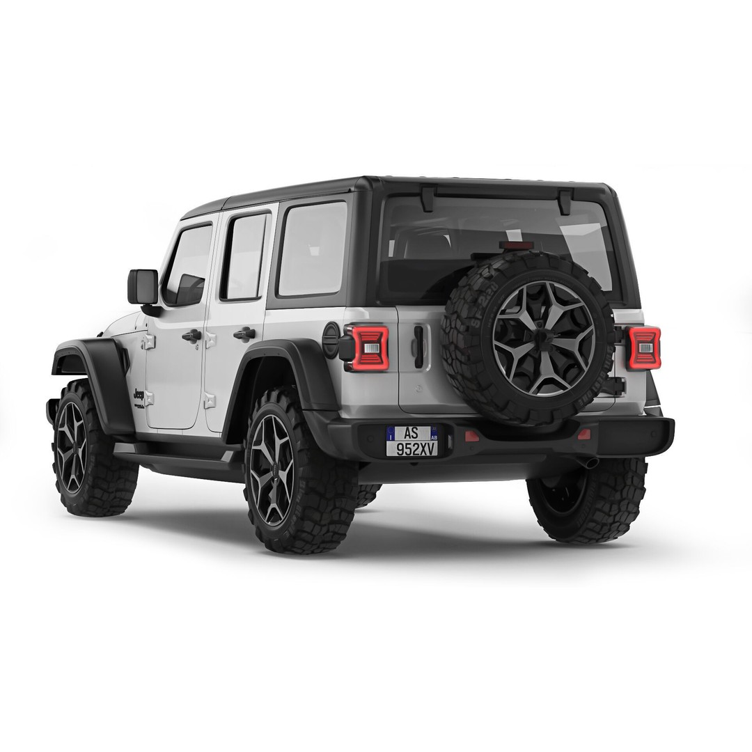 Jeep Wrangler 2018 3D Model – Detailed SUV, FBX & OBJ Formats - View 7