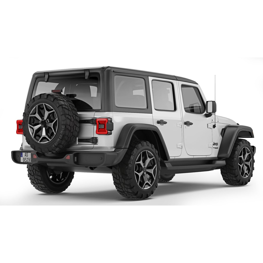 Jeep Wrangler 2018 3D Model – Detailed SUV, FBX & OBJ Formats - View 9