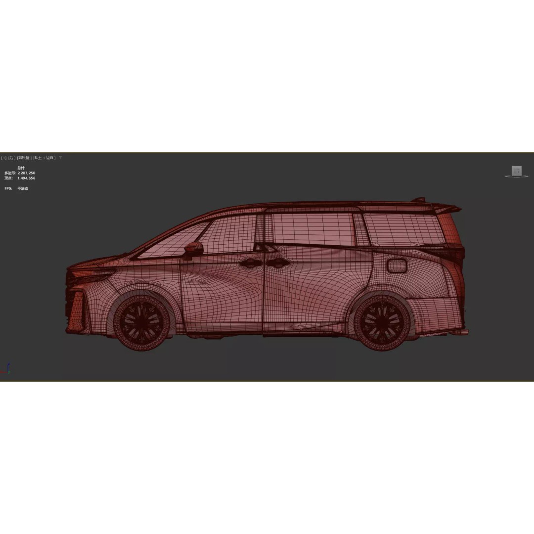Toyota Alphard Vellfire 2023 3D Model – High Poly Interior, FBX, OBJ, Blender