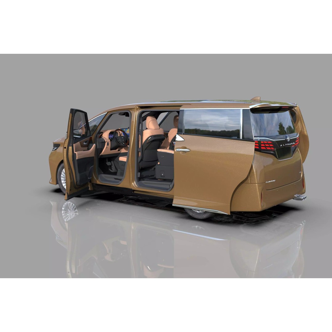 Toyota Alphard Vellfire 2023 3D Model – High Poly Interior, FBX, OBJ, Blender - View 11