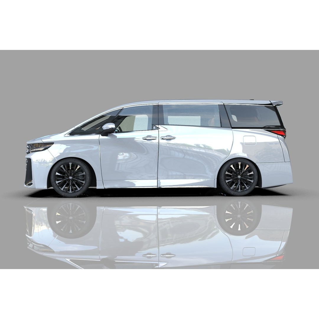 Toyota Alphard Vellfire 2023 3D Model – High Poly Interior, FBX, OBJ, Blender - View 28