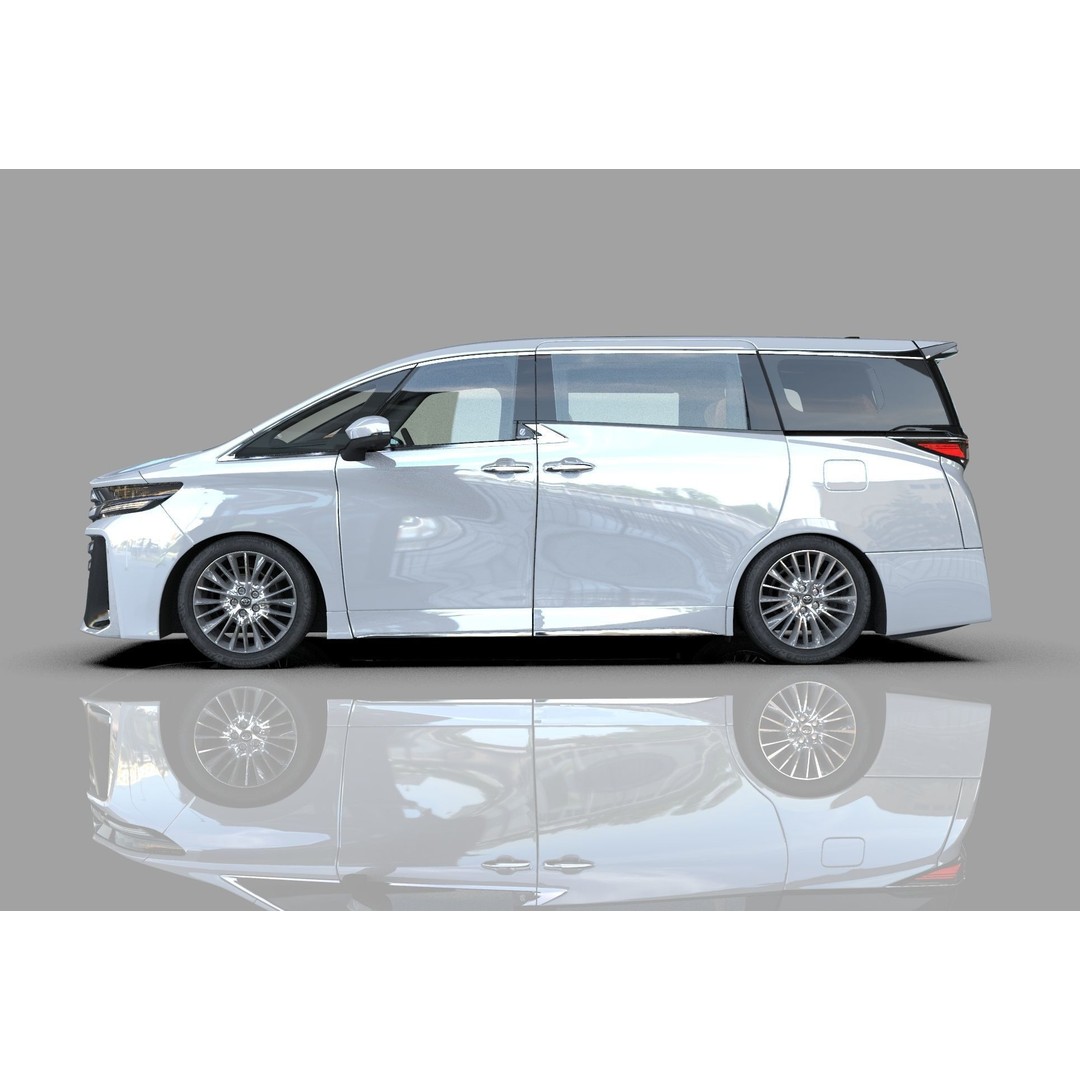 Toyota Alphard Vellfire 2023 3D Model – High Poly Interior, FBX, OBJ, Blender - View 29