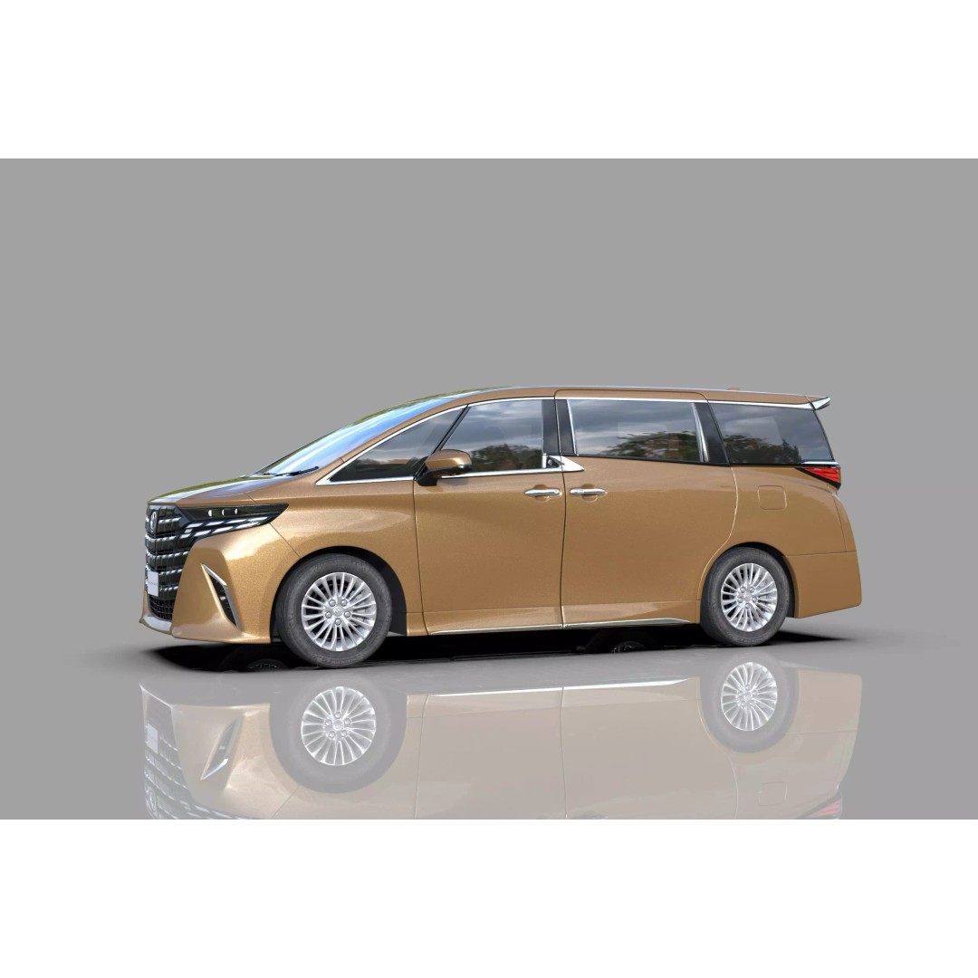Toyota Alphard Vellfire 2023 3D Model – High Poly Interior, FBX, OBJ, Blender - View 3