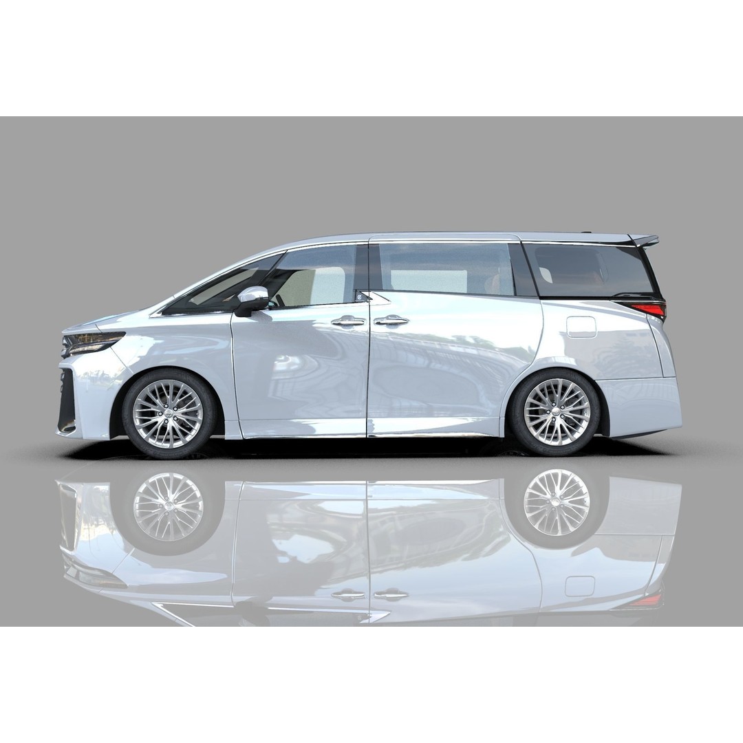 Toyota Alphard Vellfire 2023 3D Model – High Poly Interior, FBX, OBJ, Blender - View 30