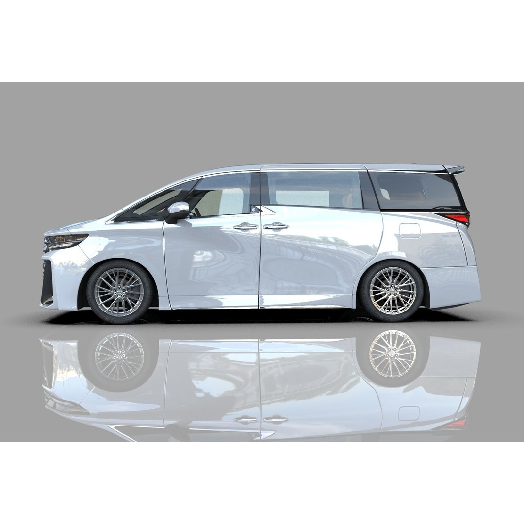 Toyota Alphard Vellfire 2023 3D Model – High Poly Interior, FBX, OBJ, Blender - View 31