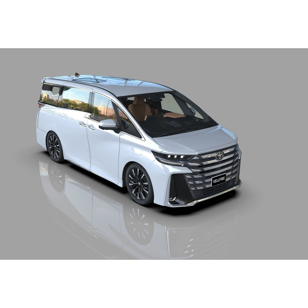 Toyota Alphard Vellfire 2023 3D Model – High Poly Interior, FBX, OBJ, Blender - View 36