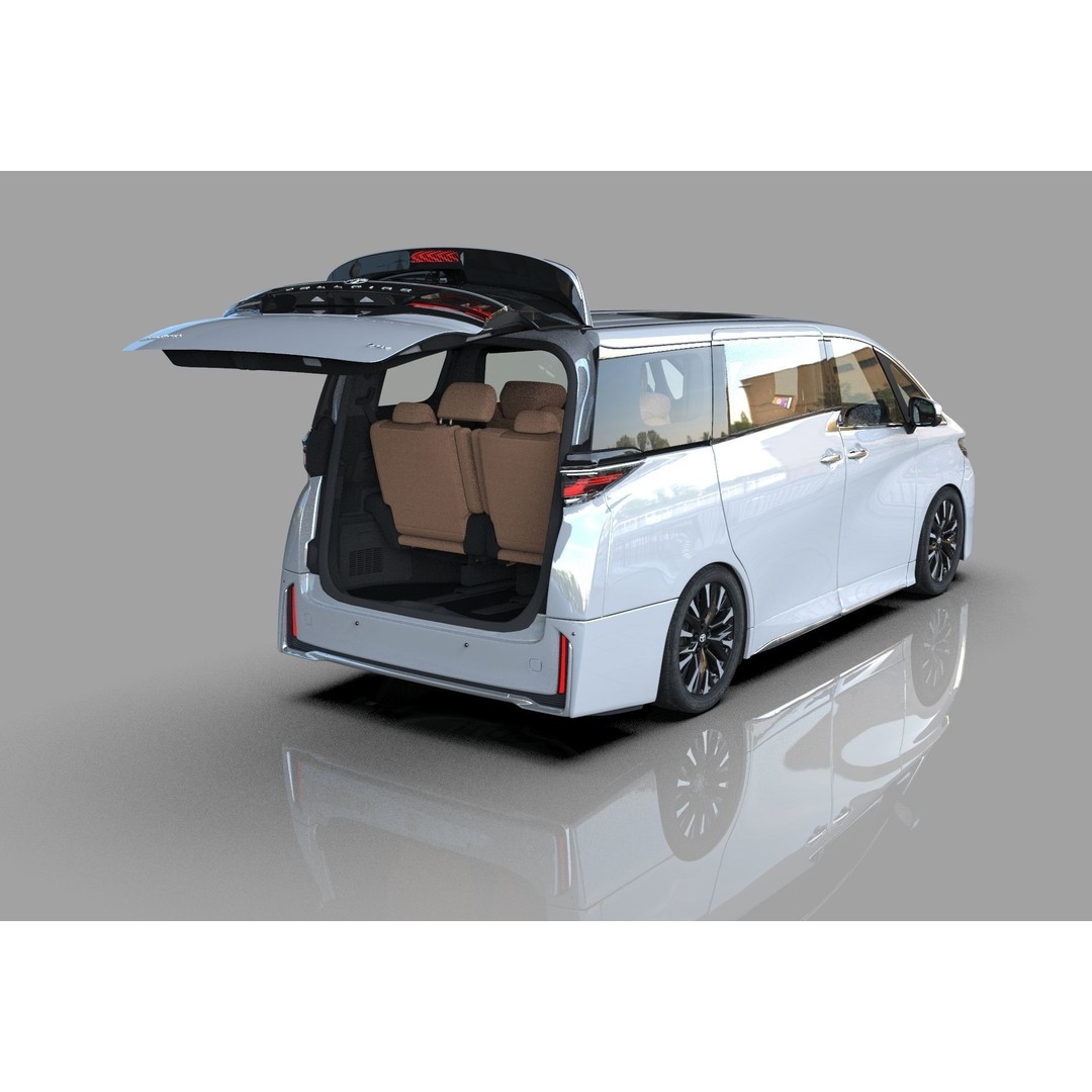 Toyota Alphard Vellfire 2023 3D Model – High Poly Interior, FBX, OBJ, Blender - View 38