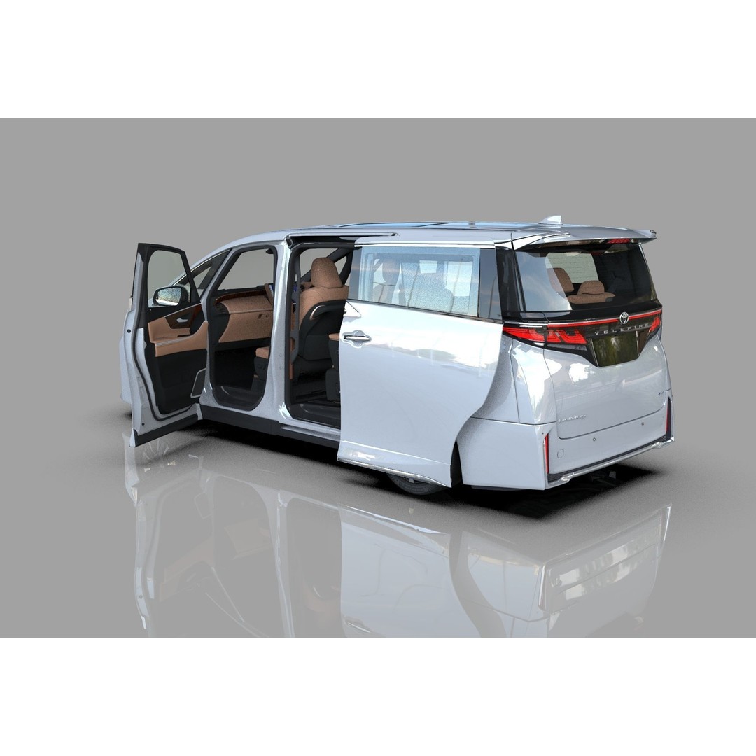 Toyota Alphard Vellfire 2023 3D Model – High Poly Interior, FBX, OBJ, Blender - View 39