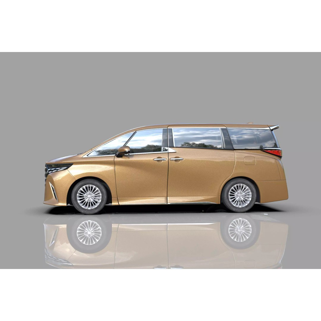 Toyota Alphard Vellfire 2023 3D Model – High Poly Interior, FBX, OBJ, Blender - View 4