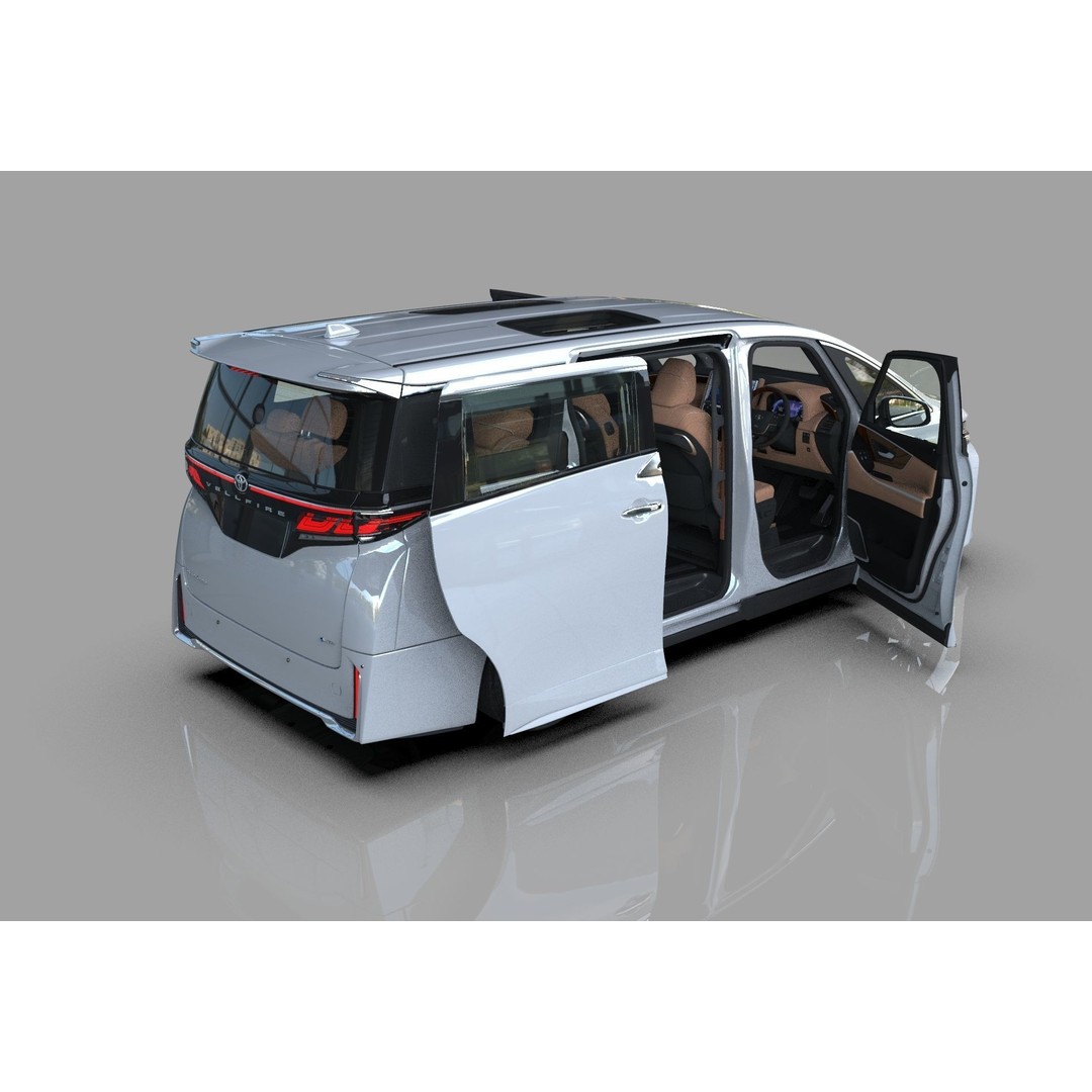Toyota Alphard Vellfire 2023 3D Model – High Poly Interior, FBX, OBJ, Blender - View 40